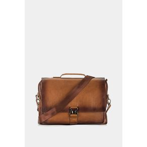 Men’s Ferrat Messenger Handbags in Honey-Colored Leather with Dual Lock System