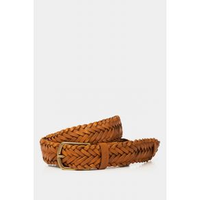 Men’s Giresun Single-Sided Handcrafted Braided Leather Belt in Honey