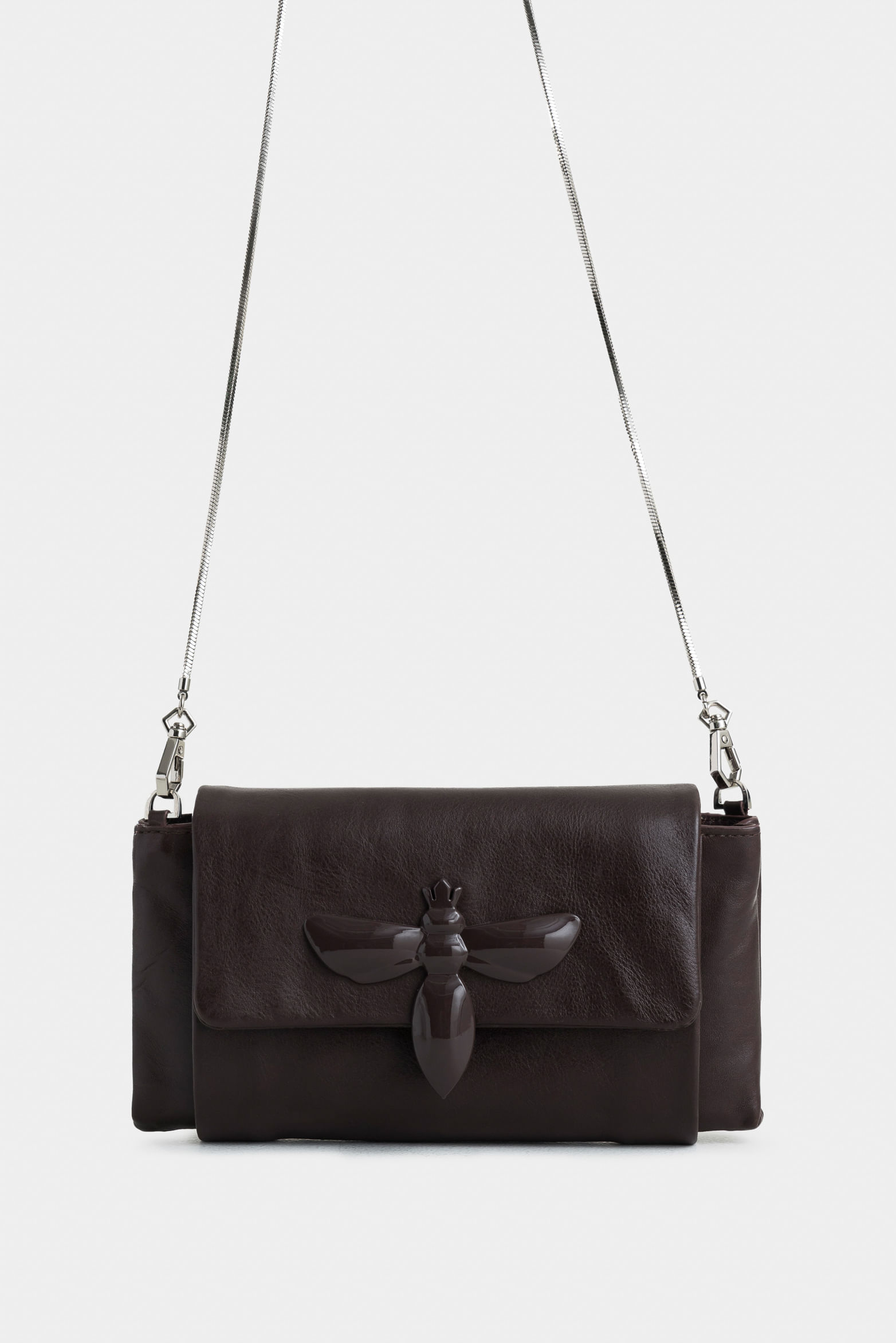 Iris Leather Hands-Free Bag for Women with Bee Insignia
