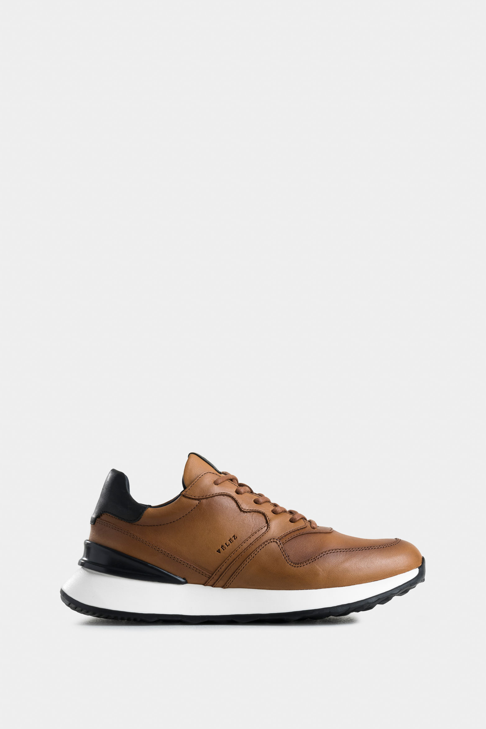 Men's Cooper 3 Leather Sneakers with Contrast Spoiler