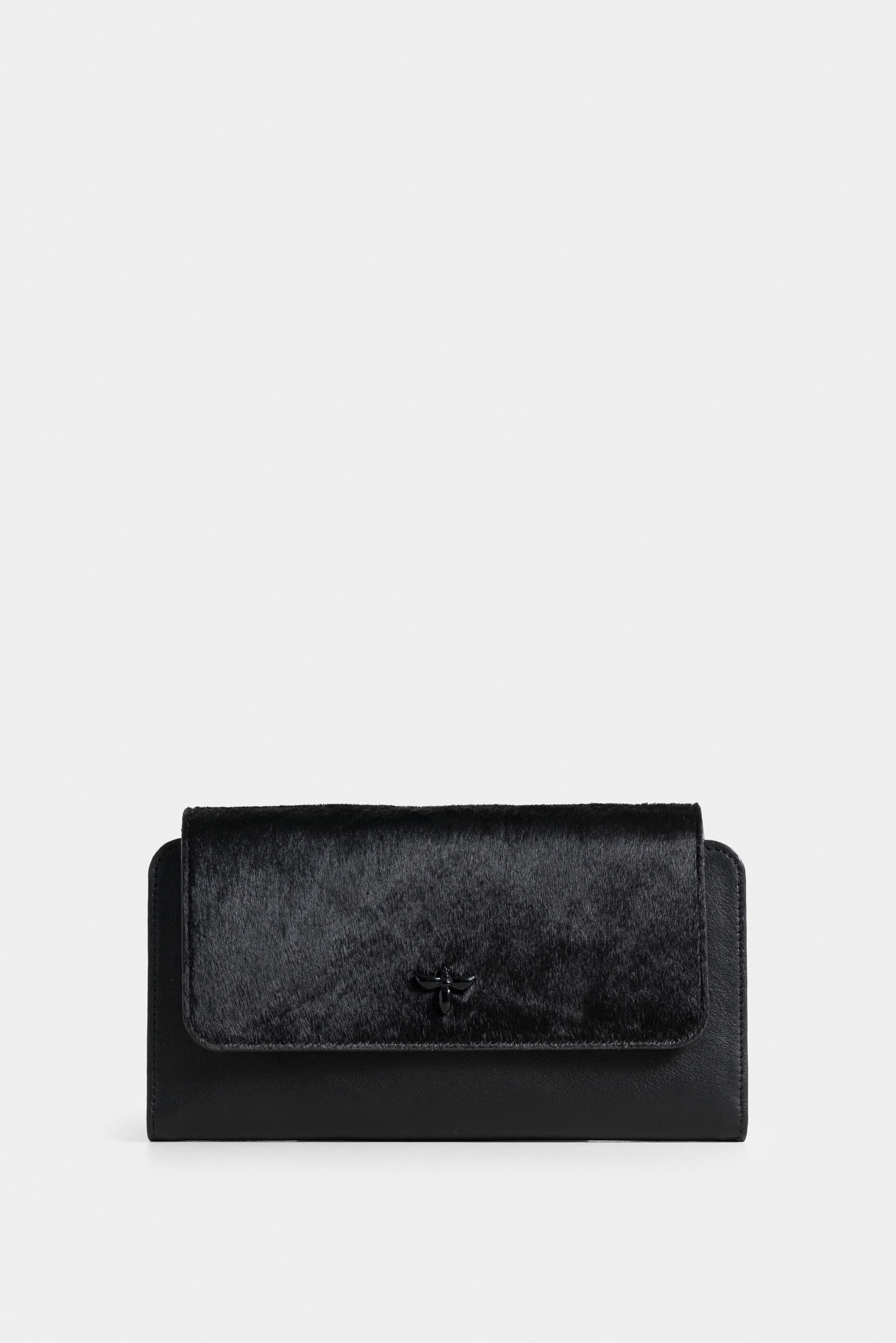 Leather Checkbook Holder with Bee Stamp for Women