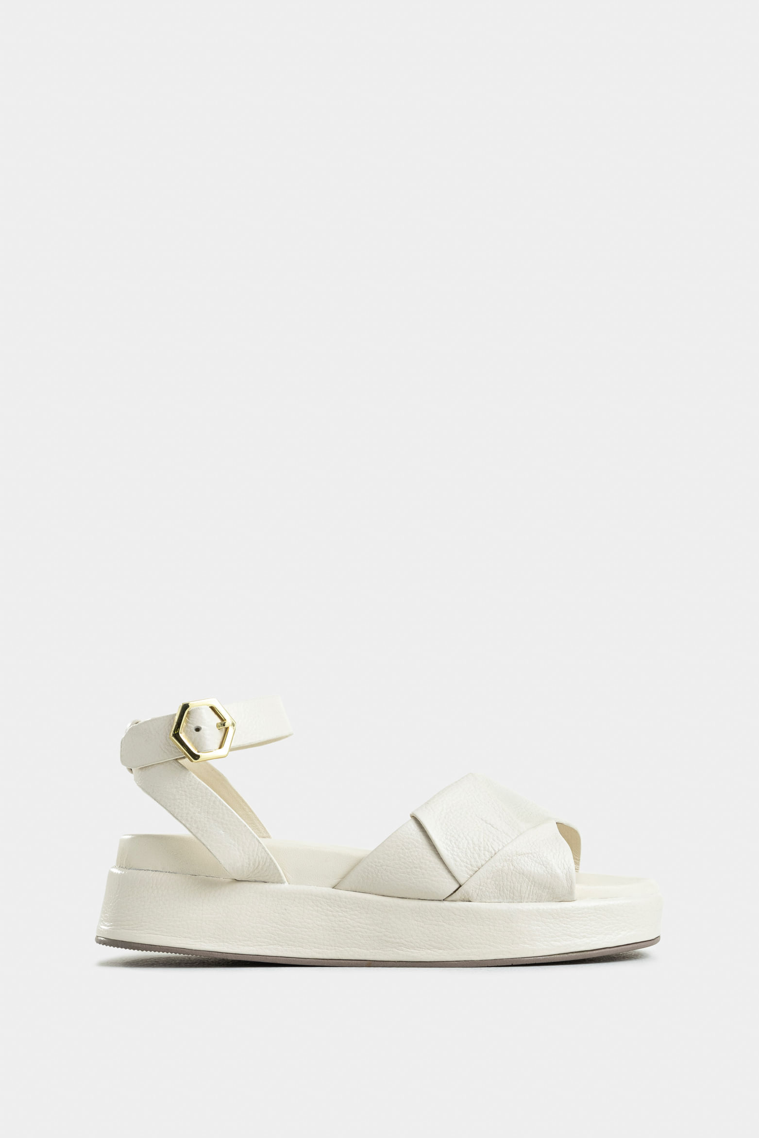 Tulipan Leather Platform Sandals with Ankle Tie for Women