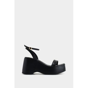 San Joaquin Leather Platform Sandals with Ankle Strap for Women
