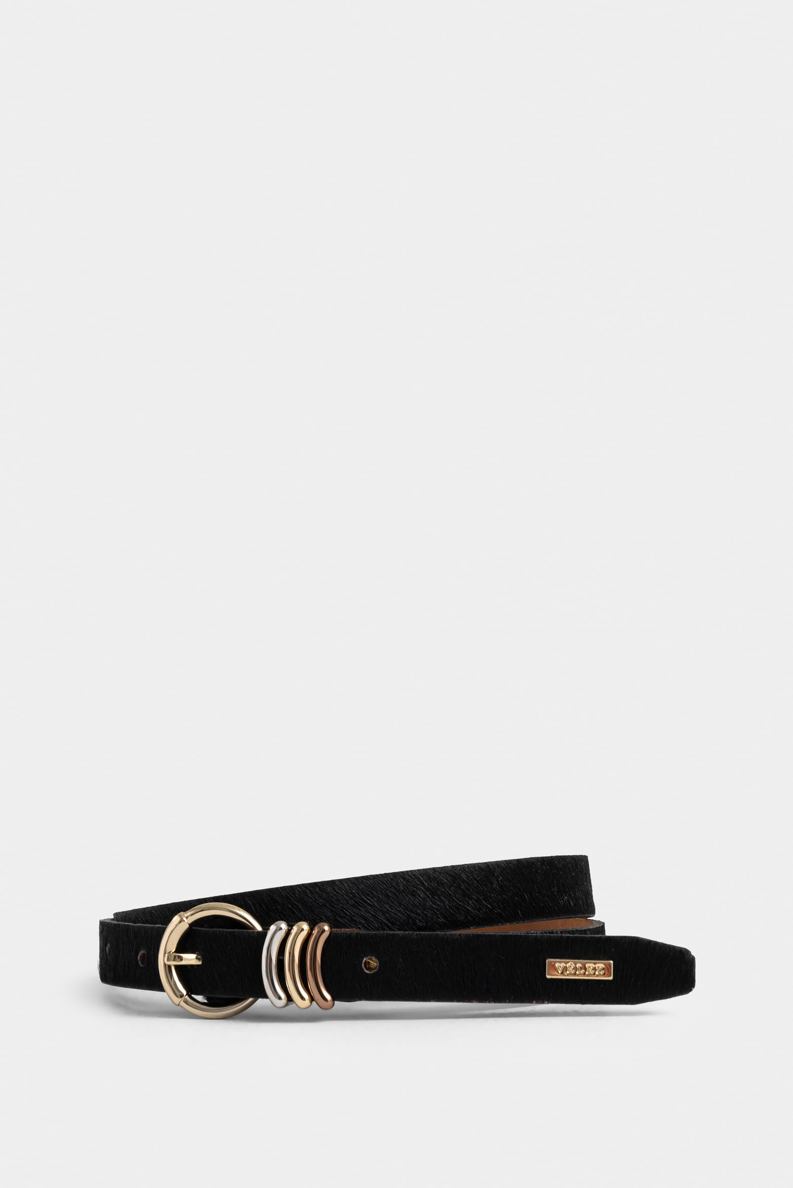 Unifaz Leather Belt for Women with Hexagonal Buckle
