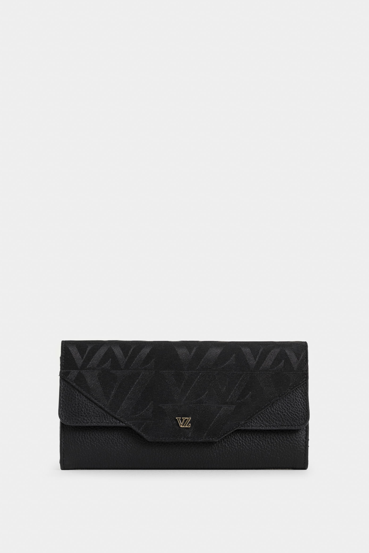 Damascus Leather and Canvas Checkbook Wallet for Women, Monogram