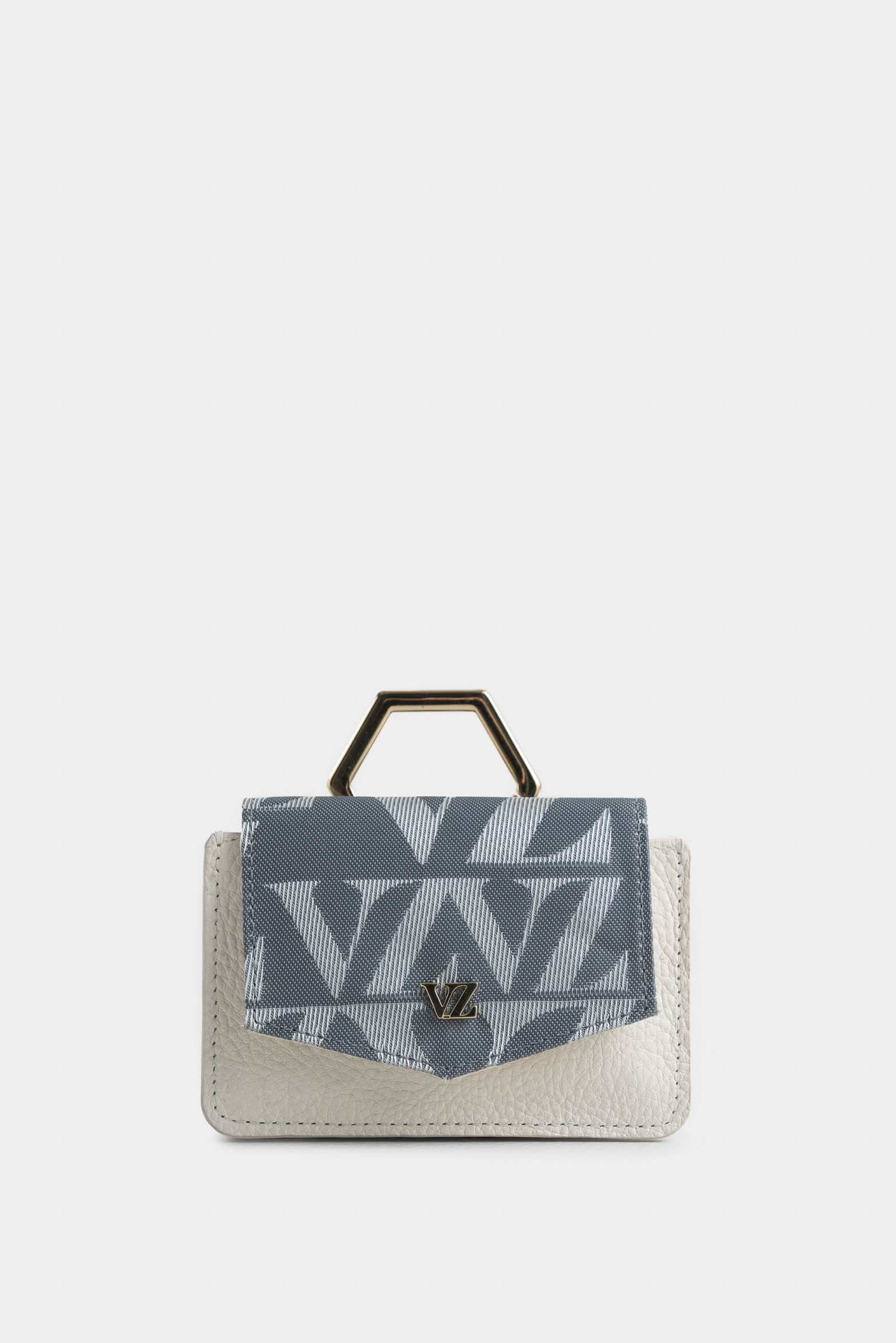Arabia Leather and Canvas Card Holder for Women, Monogram