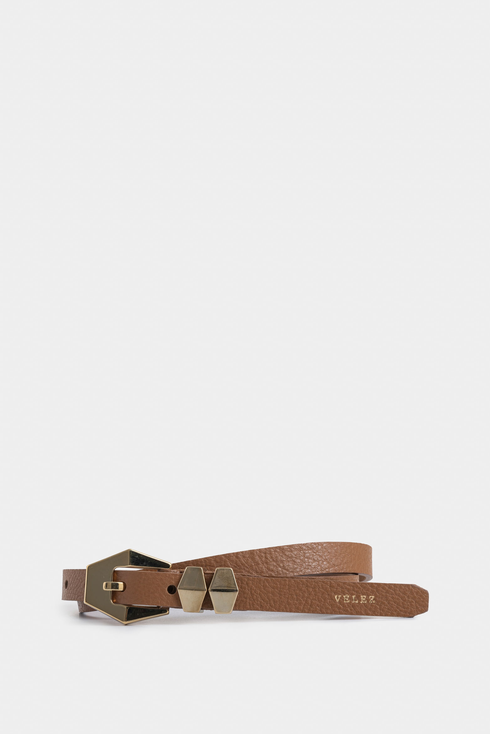 Unifaz Gardenia Leather Belt for Women with Hexagonal Buckle