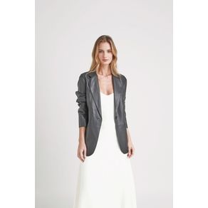 Astromeila Ovine Leather Blazer for Women, Straight Silhouette