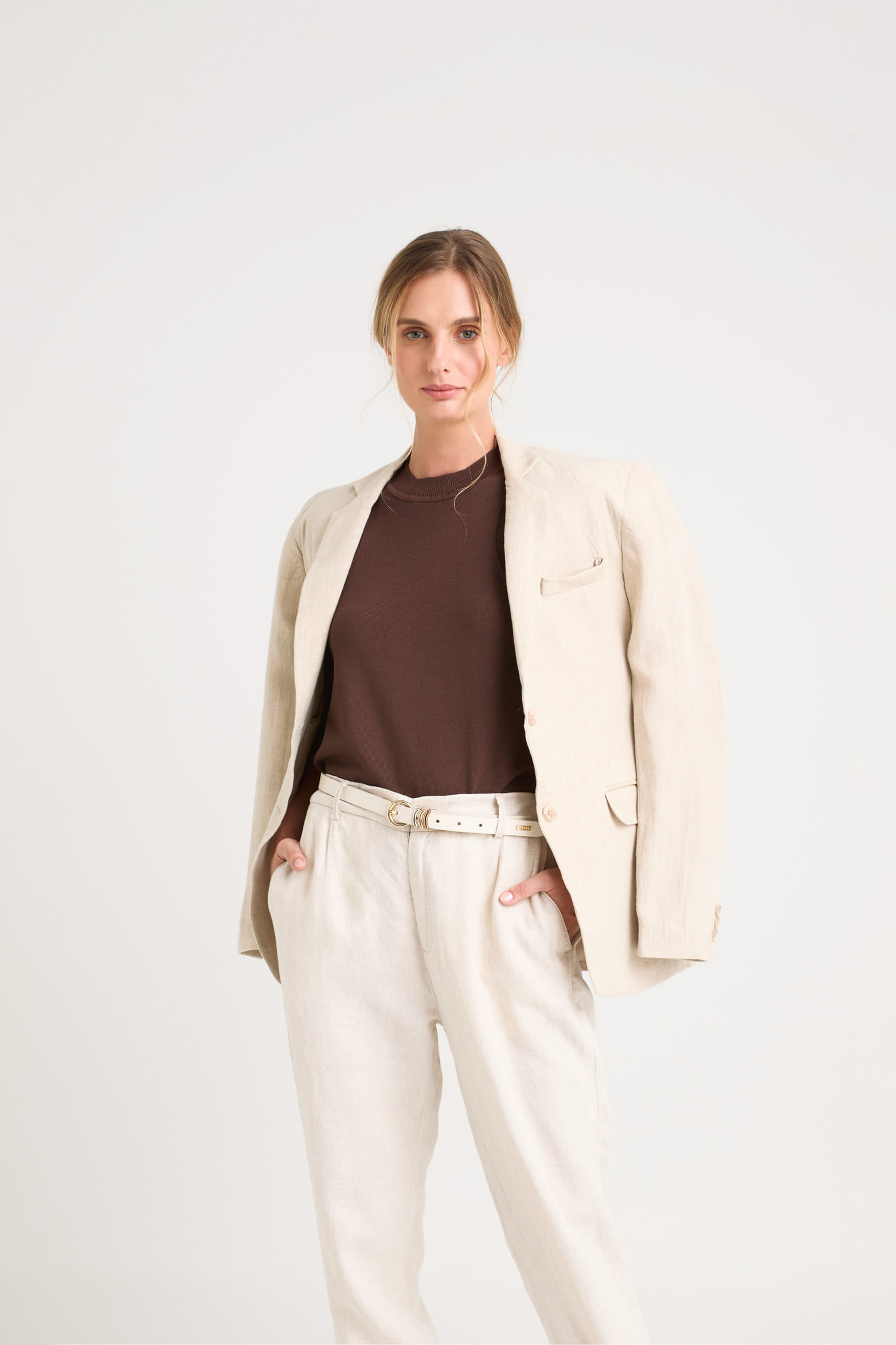 Aurora Linen Bomber Jacket for Women, Loose Fit