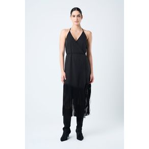 Alhena Wrap Dress for Women with Fringe